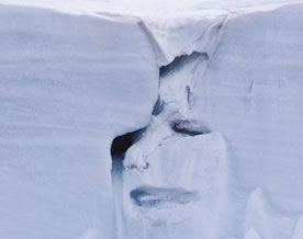 唯美图库｜摄影师拍到冰盖融化形成的“哭泣的脸”(组图)